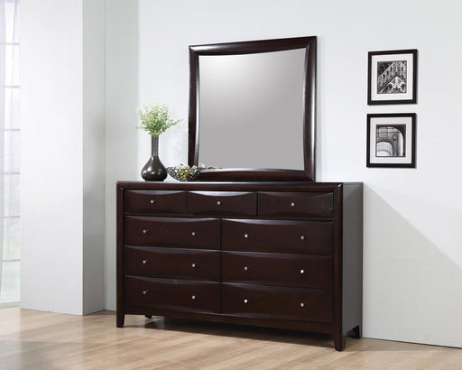 Phoenix Transitional Deep Cappuccino Mirror - Premium Mirror from Coaster Z2 Standard - Just $132! Shop now at Furniture Wholesale Plus  We are the best furniture store in Nashville, Hendersonville, Goodlettsville, Madison, Antioch, Mount Juliet, Lebanon, Gallatin, Springfield, Murfreesboro, Franklin, Brentwood