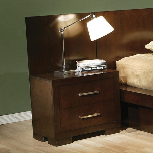 Jessica Cappuccino Two Drawer Nightstand - Premium Nightstand from Coaster Z2 Standard - Just $240! Shop now at Furniture Wholesale Plus  We are the best furniture store in Nashville, Hendersonville, Goodlettsville, Madison, Antioch, Mount Juliet, Lebanon, Gallatin, Springfield, Murfreesboro, Franklin, Brentwood