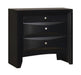 Briana Black Two Drawer Nightstand With Tray - Premium Nightstand from Coaster Z2 Standard - Just $220! Shop now at Furniture Wholesale Plus  We are the best furniture store in Nashville, Hendersonville, Goodlettsville, Madison, Antioch, Mount Juliet, Lebanon, Gallatin, Springfield, Murfreesboro, Franklin, Brentwood