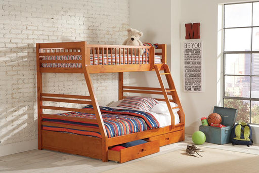 Ashton Honey Twin over Full Bunk Bed - Premium Bed from Coaster Z2 Standard - Just $698! Shop now at Furniture Wholesale Plus  We are the best furniture store in Nashville, Hendersonville, Goodlettsville, Madison, Antioch, Mount Juliet, Lebanon, Gallatin, Springfield, Murfreesboro, Franklin, Brentwood