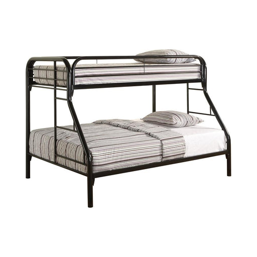 Morgan  Twin over Full Black Bunk Bed - Premium Bed from Coaster Z2 Standard - Just $430! Shop now at Furniture Wholesale Plus  We are the best furniture store in Nashville, Hendersonville, Goodlettsville, Madison, Antioch, Mount Juliet, Lebanon, Gallatin, Springfield, Murfreesboro, Franklin, Brentwood