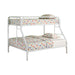 Morgan  Twin over Full White Bunk Bed - Premium Bed from Coaster Z2 Standard - Just $430! Shop now at Furniture Wholesale Plus  We are the best furniture store in Nashville, Hendersonville, Goodlettsville, Madison, Antioch, Mount Juliet, Lebanon, Gallatin, Springfield, Murfreesboro, Franklin, Brentwood