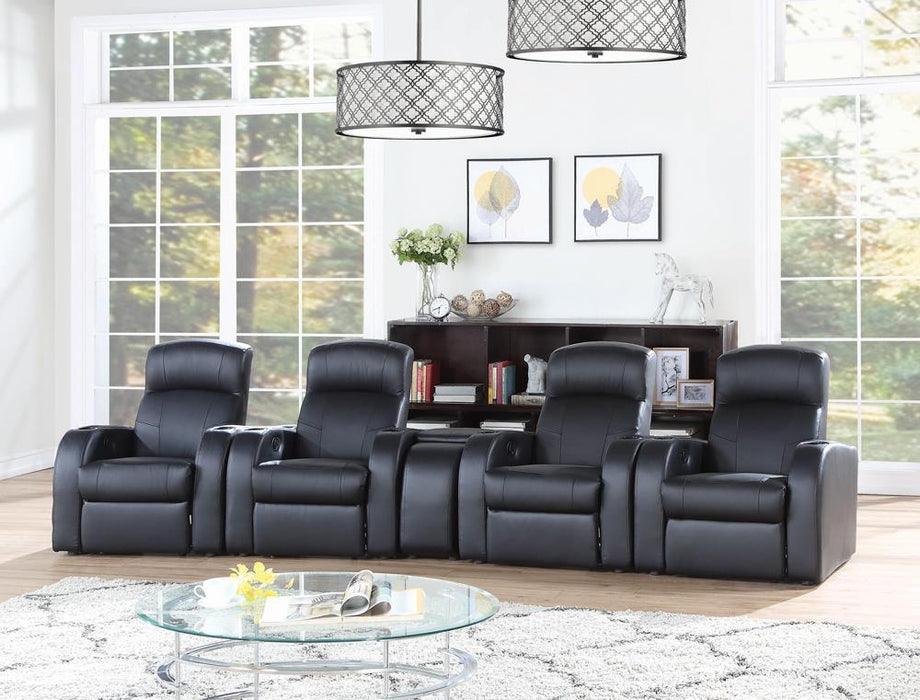 Cyrus Home Theater Black Recliner - Premium Recliner from Coaster Z2 Standard - Just $650! Shop now at Furniture Wholesale Plus  We are the best furniture store in Nashville, Hendersonville, Goodlettsville, Madison, Antioch, Mount Juliet, Lebanon, Gallatin, Springfield, Murfreesboro, Franklin, Brentwood
