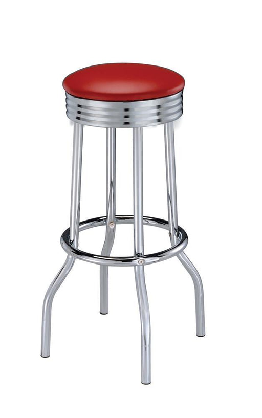 Cleveland Contemporary Red Bar Height Stool - Premium Bar Stool from Coaster Z2 Standard - Just $86! Shop now at Furniture Wholesale Plus  We are the best furniture store in Nashville, Hendersonville, Goodlettsville, Madison, Antioch, Mount Juliet, Lebanon, Gallatin, Springfield, Murfreesboro, Franklin, Brentwood