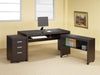 Skylar Contemporary Cappuccino Computer Desk With Keyboard Tray - Premium Desk from Coaster Z2 Standard - Just $250! Shop now at Furniture Wholesale Plus  We are the best furniture store in Nashville, Hendersonville, Goodlettsville, Madison, Antioch, Mount Juliet, Lebanon, Gallatin, Springfield, Murfreesboro, Franklin, Brentwood