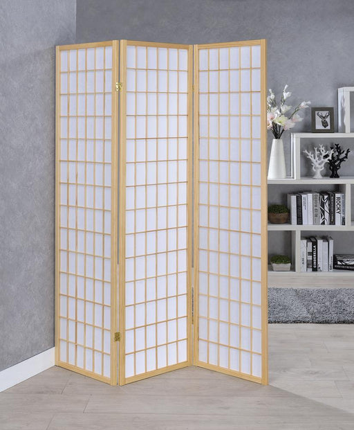 Transitional Natural Folding Screen - Premium 3 Panel Screen from Coaster Z2 Standard - Just $94! Shop now at Furniture Wholesale Plus  We are the best furniture store in Nashville, Hendersonville, Goodlettsville, Madison, Antioch, Mount Juliet, Lebanon, Gallatin, Springfield, Murfreesboro, Franklin, Brentwood