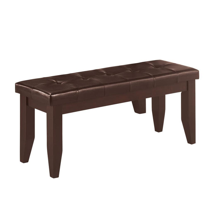 Dalila Tufted Upholstered Dining Bench Cappuccino and Black - Premium Bench from Coaster Z2 Standard - Just $148! Shop now at Furniture Wholesale Plus  We are the best furniture store in Nashville, Hendersonville, Goodlettsville, Madison, Antioch, Mount Juliet, Lebanon, Gallatin, Springfield, Murfreesboro, Franklin, Brentwood