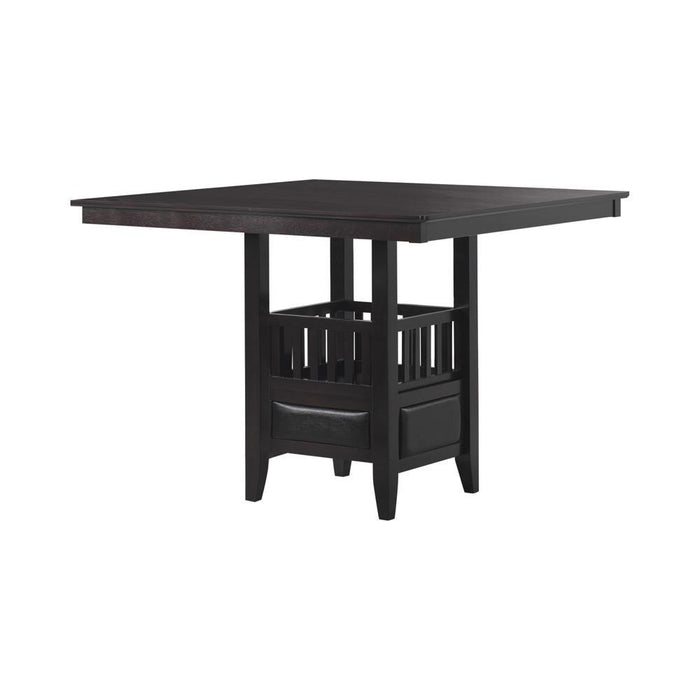 Jaden Square Counter Height Table with Storage Espresso - Premium Counter Height Table from Coaster Z2 Standard - Just $366! Shop now at Furniture Wholesale Plus  We are the best furniture store in Nashville, Hendersonville, Goodlettsville, Madison, Antioch, Mount Juliet, Lebanon, Gallatin, Springfield, Murfreesboro, Franklin, Brentwood