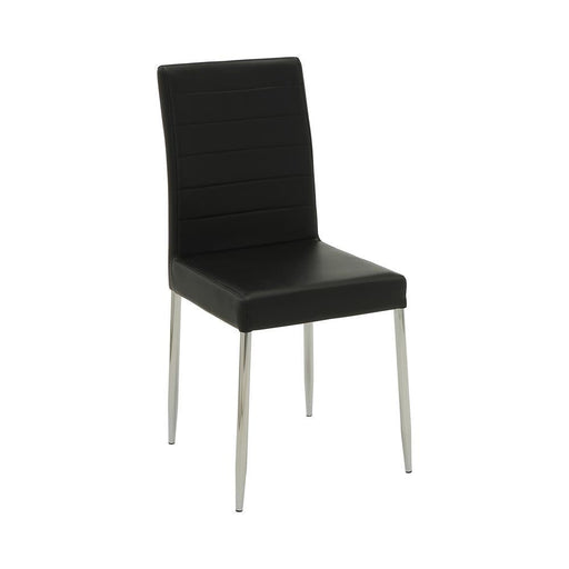 Vance Black and Chrome Dining Chair - Premium Dining Chair from Coaster Z2 Standard - Just $88! Shop now at Furniture Wholesale Plus  We are the best furniture store in Nashville, Hendersonville, Goodlettsville, Madison, Antioch, Mount Juliet, Lebanon, Gallatin, Springfield, Murfreesboro, Franklin, Brentwood