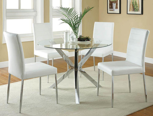 Vance Contemporary Chrome Dinette Table - Premium Dining Table from Coaster Z2 Standard - Just $286! Shop now at Furniture Wholesale Plus  We are the best furniture store in Nashville, Hendersonville, Goodlettsville, Madison, Antioch, Mount Juliet, Lebanon, Gallatin, Springfield, Murfreesboro, Franklin, Brentwood