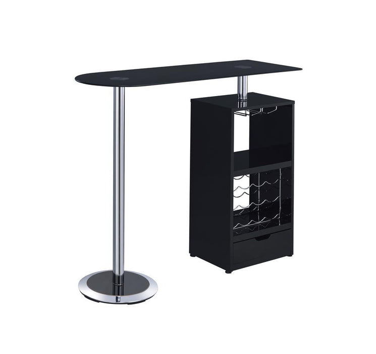 Transitional Black Bar Unit - Premium Revolving Bar Table from Coaster Z2 Standard - Just $250! Shop now at Furniture Wholesale Plus  We are the best furniture store in Nashville, Hendersonville, Goodlettsville, Madison, Antioch, Mount Juliet, Lebanon, Gallatin, Springfield, Murfreesboro, Franklin, Brentwood