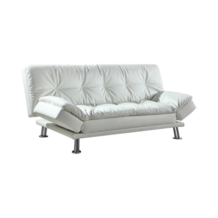 Dilleston Tufted Back Upholstered Sofa Bed White - Premium Sleeper from Coaster Z2 Standard - Just $530! Shop now at Furniture Wholesale Plus  We are the best furniture store in Nashville, Hendersonville, Goodlettsville, Madison, Antioch, Mount Juliet, Lebanon, Gallatin, Springfield, Murfreesboro, Franklin, Brentwood