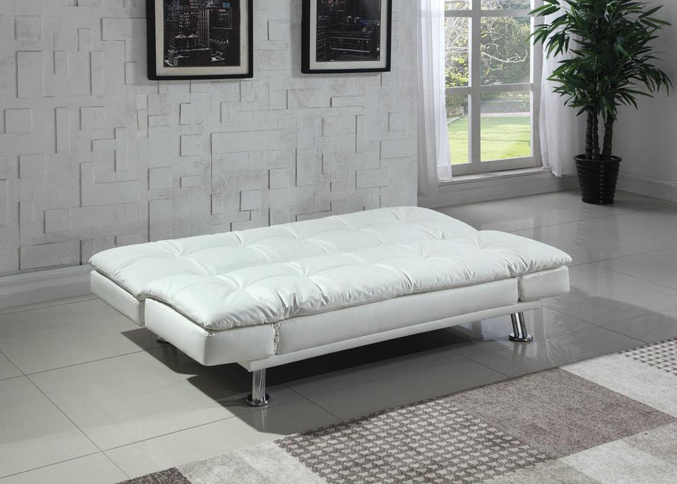 Dilleston Tufted Back Upholstered Sofa Bed White - Premium Sleeper from Coaster Z2 Standard - Just $530! Shop now at Furniture Wholesale Plus  We are the best furniture store in Nashville, Hendersonville, Goodlettsville, Madison, Antioch, Mount Juliet, Lebanon, Gallatin, Springfield, Murfreesboro, Franklin, Brentwood