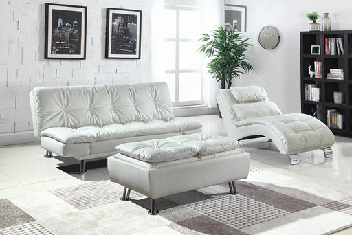 Dilleston Contemporary White Chaise - Premium Chaise from Coaster Z2 Standard - Just $498! Shop now at Furniture Wholesale Plus  We are the best furniture store in Nashville, Hendersonville, Goodlettsville, Madison, Antioch, Mount Juliet, Lebanon, Gallatin, Springfield, Murfreesboro, Franklin, Brentwood