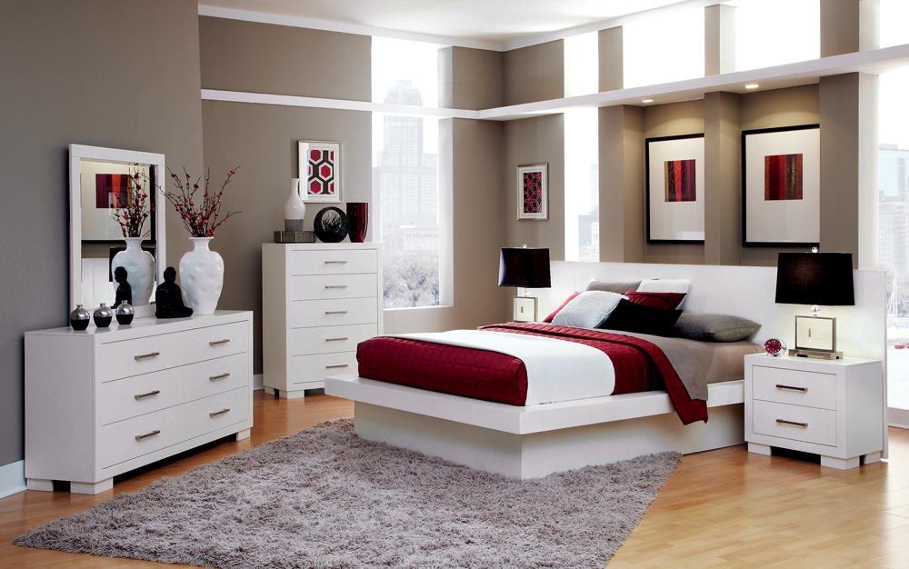 Jessica Contemporary White Eastern Kind Bed - Premium Bed from Coaster Z2 Standard - Just $838! Shop now at Furniture Wholesale Plus  We are the best furniture store in Nashville, Hendersonville, Goodlettsville, Madison, Antioch, Mount Juliet, Lebanon, Gallatin, Springfield, Murfreesboro, Franklin, Brentwood