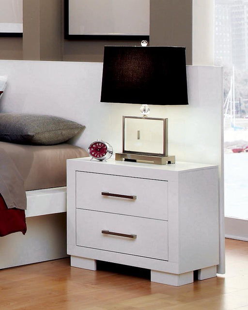 Jessica Contemporary Two Drawer Nightstand - Premium Nightstand from Coaster Z2 Standard - Just $240! Shop now at Furniture Wholesale Plus  We are the best furniture store in Nashville, Hendersonville, Goodlettsville, Madison, Antioch, Mount Juliet, Lebanon, Gallatin, Springfield, Murfreesboro, Franklin, Brentwood