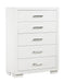 Jessica Contemporary Five Drawer Chest - Premium Chest from Coaster Z2 Standard - Just $600! Shop now at Furniture Wholesale Plus  We are the best furniture store in Nashville, Hendersonville, Goodlettsville, Madison, Antioch, Mount Juliet, Lebanon, Gallatin, Springfield, Murfreesboro, Franklin, Brentwood