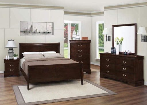 Louis Philippe Cappuccino Eastern King Sleigh Bed - Premium Bed from Coaster Z2 Standard - Just $426! Shop now at Furniture Wholesale Plus  We are the best furniture store in Nashville, Hendersonville, Goodlettsville, Madison, Antioch, Mount Juliet, Lebanon, Gallatin, Springfield, Murfreesboro, Franklin, Brentwood