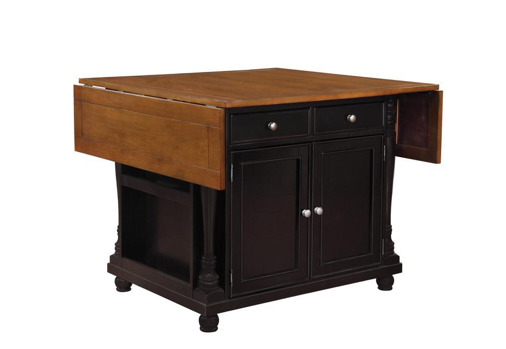Slater Country Cherry and Black Kitchen Island - Premium Kitchen Island from Coaster Z2 Standard - Just $1178! Shop now at Furniture Wholesale Plus  We are the best furniture store in Nashville, Hendersonville, Goodlettsville, Madison, Antioch, Mount Juliet, Lebanon, Gallatin, Springfield, Murfreesboro, Franklin, Brentwood