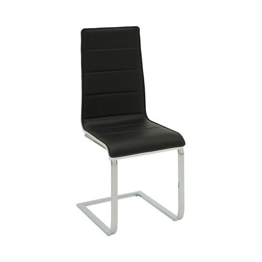 Broderick Contemporary Chrome and Black Dining Chair - Premium Dining Chair from Coaster Z2 Standard - Just $160! Shop now at Furniture Wholesale Plus  We are the best furniture store in Nashville, Hendersonville, Goodlettsville, Madison, Antioch, Mount Juliet, Lebanon, Gallatin, Springfield, Murfreesboro, Franklin, Brentwood