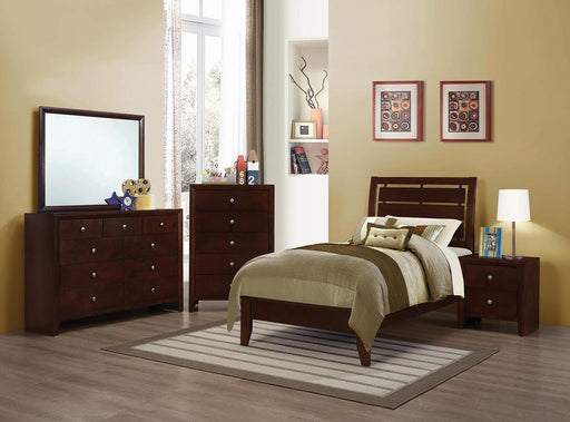 Serenity Twin Bed Rich Merlot - Premium Bed from Coaster Z2 Standard - Just $258! Shop now at Furniture Wholesale Plus  We are the best furniture store in Nashville, Hendersonville, Goodlettsville, Madison, Antioch, Mount Juliet, Lebanon, Gallatin, Springfield, Murfreesboro, Franklin, Brentwood