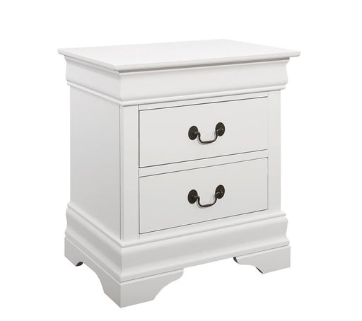Louis Philippe White Two Drawer Nightstand - Premium Nightstand from Coaster Z2 Standard - Just $160! Shop now at Furniture Wholesale Plus  We are the best furniture store in Nashville, Hendersonville, Goodlettsville, Madison, Antioch, Mount Juliet, Lebanon, Gallatin, Springfield, Murfreesboro, Franklin, Brentwood