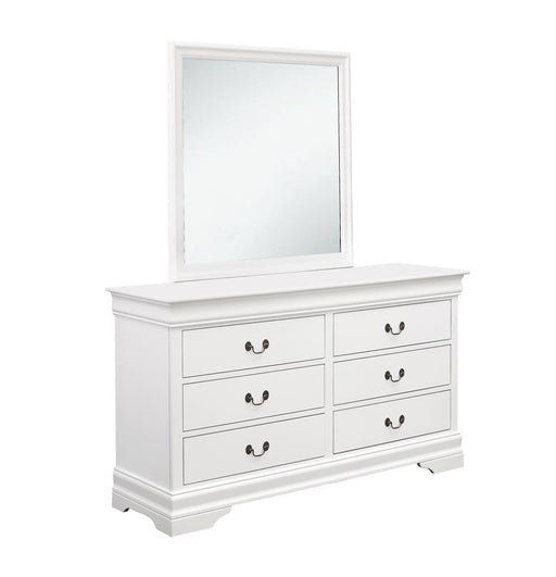 Louis Philippe White Dresser Mirror With Beveled Edge - Premium Mirror from Coaster Z2 Standard - Just $96! Shop now at Furniture Wholesale Plus  We are the best furniture store in Nashville, Hendersonville, Goodlettsville, Madison, Antioch, Mount Juliet, Lebanon, Gallatin, Springfield, Murfreesboro, Franklin, Brentwood
