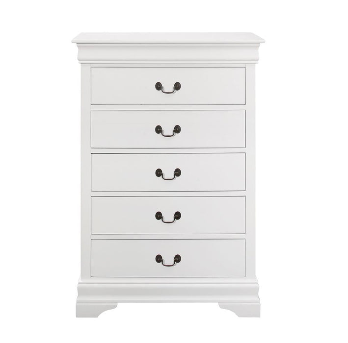 Louis Philippe White Five Drawer Chest - Premium Chest from Coaster Z2 Standard - Just $408! Shop now at Furniture Wholesale Plus  We are the best furniture store in Nashville, Hendersonville, Goodlettsville, Madison, Antioch, Mount Juliet, Lebanon, Gallatin, Springfield, Murfreesboro, Franklin, Brentwood