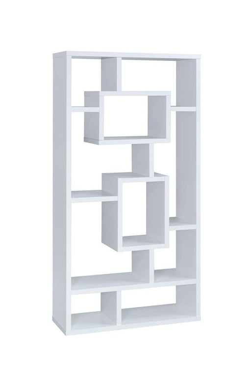 Geometric Cube White Bookcase - Premium Bookcase from Coaster Z2 Standard - Just $230! Shop now at Furniture Wholesale Plus  We are the best furniture store in Nashville, Hendersonville, Goodlettsville, Madison, Antioch, Mount Juliet, Lebanon, Gallatin, Springfield, Murfreesboro, Franklin, Brentwood