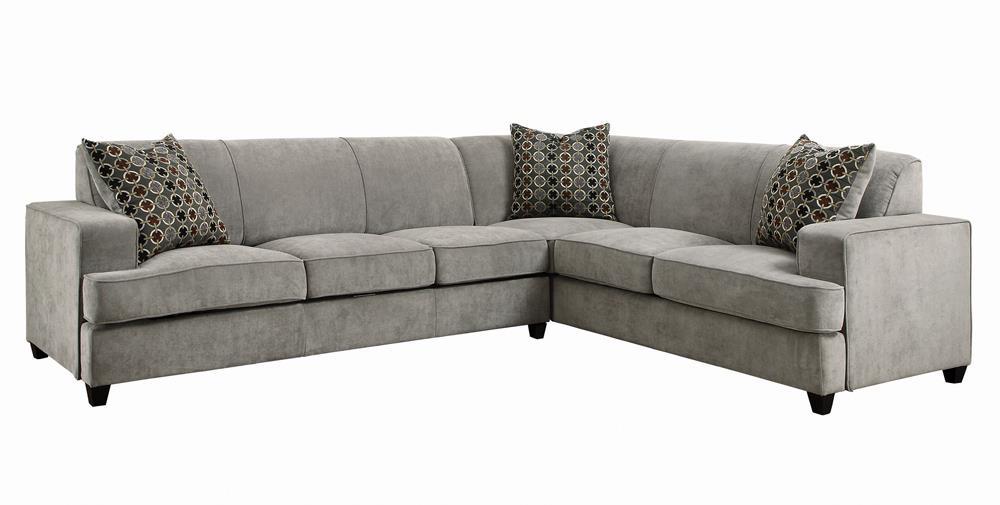 Tess Casual Grey Sectional - Premium Sectional from Coaster Z2 Standard - Just $1998! Shop now at Furniture Wholesale Plus  We are the best furniture store in Nashville, Hendersonville, Goodlettsville, Madison, Antioch, Mount Juliet, Lebanon, Gallatin, Springfield, Murfreesboro, Franklin, Brentwood