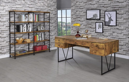 Analiese Industrial Antique Nutmeg Writing Desk - Premium Desk from Coaster Z2 Standard - Just $338! Shop now at Furniture Wholesale Plus  We are the best furniture store in Nashville, Hendersonville, Goodlettsville, Madison, Antioch, Mount Juliet, Lebanon, Gallatin, Springfield, Murfreesboro, Franklin, Brentwood