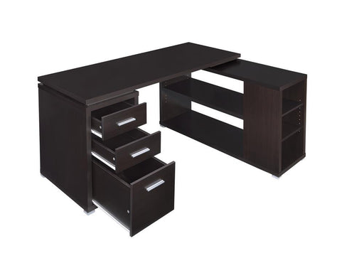 Yvette L-shape Office Desk - Premium Desk from Coaster Z2 Standard - Just $358! Shop now at Furniture Wholesale Plus  We are the best furniture store in Nashville, Hendersonville, Goodlettsville, Madison, Antioch, Mount Juliet, Lebanon, Gallatin, Springfield, Murfreesboro, Franklin, Brentwood