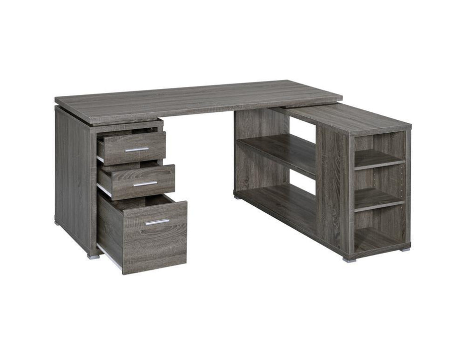 Yvette Weathered Grey Executive Desk - Premium Desk from Coaster Z2 Standard - Just $358! Shop now at Furniture Wholesale Plus  We are the best furniture store in Nashville, Hendersonville, Goodlettsville, Madison, Antioch, Mount Juliet, Lebanon, Gallatin, Springfield, Murfreesboro, Franklin, Brentwood