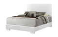 Felicity Contemporary Glossy White Eastern King Bed - Premium Bed from Coaster Z2 Standard - Just $486! Shop now at Furniture Wholesale Plus  We are the best furniture store in Nashville, Hendersonville, Goodlettsville, Madison, Antioch, Mount Juliet, Lebanon, Gallatin, Springfield, Murfreesboro, Franklin, Brentwood