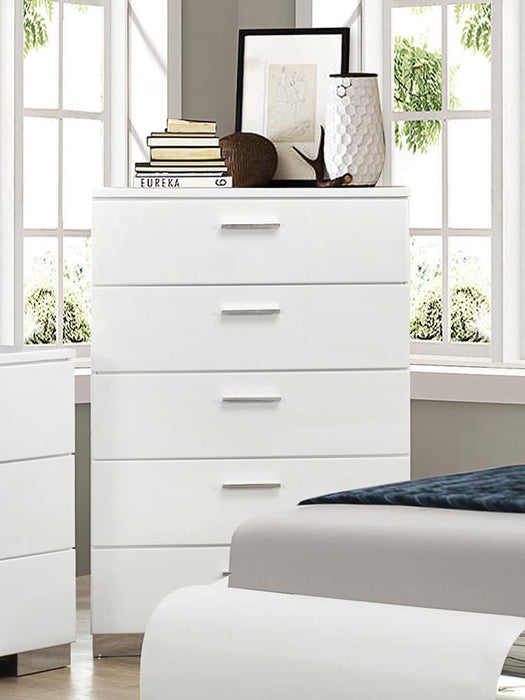 Felicity Contemporary Five Drawer Chest - Premium Chest from Coaster Z2 Standard - Just $620! Shop now at Furniture Wholesale Plus  We are the best furniture store in Nashville, Hendersonville, Goodlettsville, Madison, Antioch, Mount Juliet, Lebanon, Gallatin, Springfield, Murfreesboro, Franklin, Brentwood