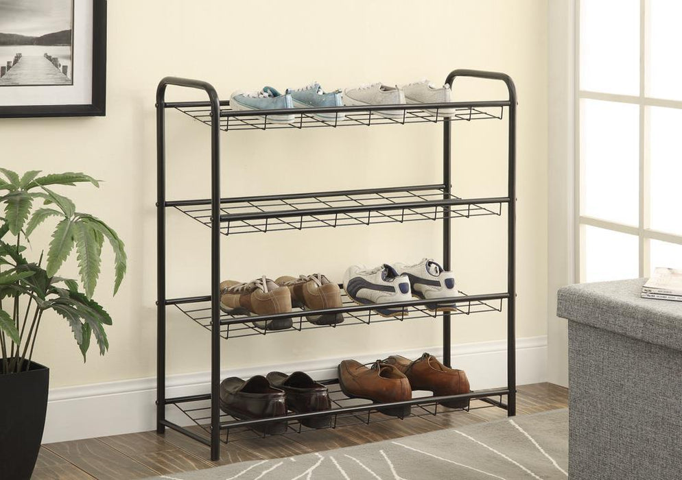 Transitional Black Shoe Rack - Premium Shoe Rack from Coaster Z2 Standard - Just $178! Shop now at Furniture Wholesale Plus  We are the best furniture store in Nashville, Hendersonville, Goodlettsville, Madison, Antioch, Mount Juliet, Lebanon, Gallatin, Springfield, Murfreesboro, Franklin, Brentwood