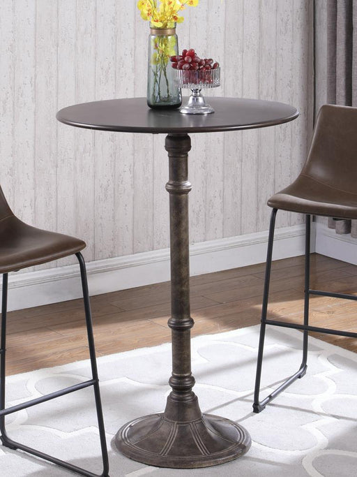 Rustic Dark Russet and Antique Bronze Counter Height  Table - Premium Bar Table from Coaster Z2 Standard - Just $338! Shop now at Furniture Wholesale Plus  We are the best furniture store in Nashville, Hendersonville, Goodlettsville, Madison, Antioch, Mount Juliet, Lebanon, Gallatin, Springfield, Murfreesboro, Franklin, Brentwood