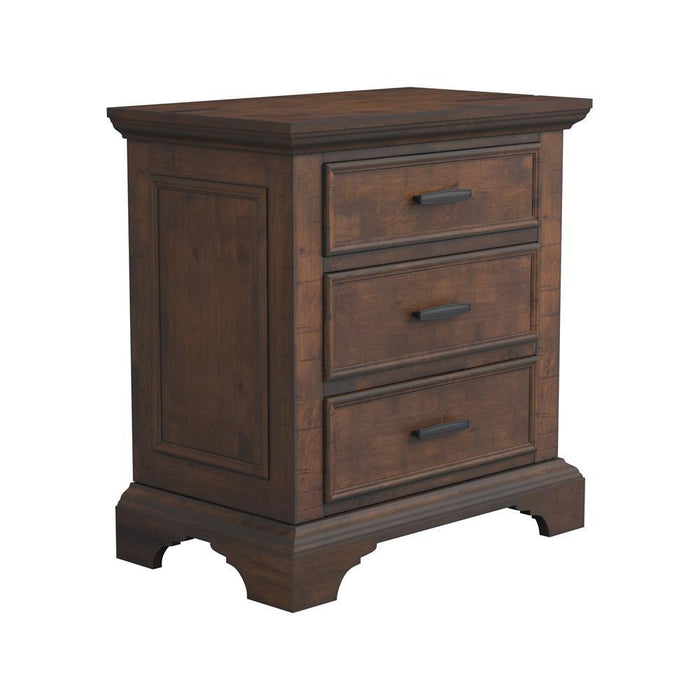 Elk Grove Rustic Three Drawer Nightstand - Premium Nightstand from Coaster Z2 Standard - Just $440! Shop now at Furniture Wholesale Plus  We are the best furniture store in Nashville, Hendersonville, Goodlettsville, Madison, Antioch, Mount Juliet, Lebanon, Gallatin, Springfield, Murfreesboro, Franklin, Brentwood