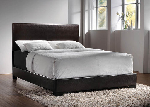 Conner Transitional Dark Brown Upholstered Queen Bed - Premium Bed from Coaster Z2 Standard - Just $238! Shop now at Furniture Wholesale Plus  We are the best furniture store in Nashville, Hendersonville, Goodlettsville, Madison, Antioch, Mount Juliet, Lebanon, Gallatin, Springfield, Murfreesboro, Franklin, Brentwood