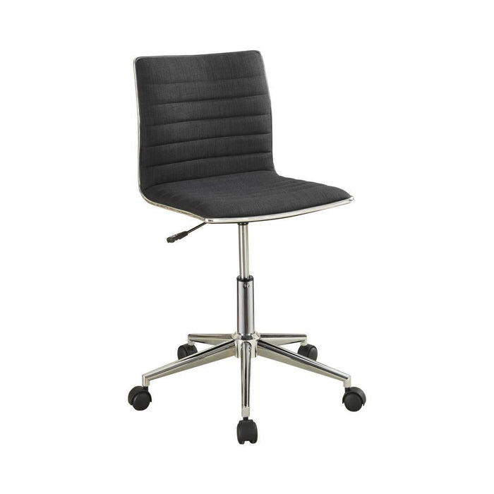 Modern Black and Chrome Home Office Chair - Premium Office Chair from Coaster Z2 Standard - Just $150! Shop now at Furniture Wholesale Plus  We are the best furniture store in Nashville, Hendersonville, Goodlettsville, Madison, Antioch, Mount Juliet, Lebanon, Gallatin, Springfield, Murfreesboro, Franklin, Brentwood