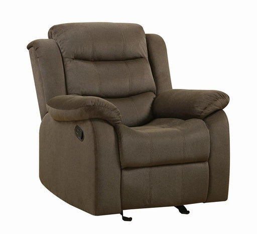 Rodman Casual Chocolate Glider Recliner - Premium Recliner from Coaster Z2 Standard - Just $418! Shop now at Furniture Wholesale Plus  We are the best furniture store in Nashville, Hendersonville, Goodlettsville, Madison, Antioch, Mount Juliet, Lebanon, Gallatin, Springfield, Murfreesboro, Franklin, Brentwood