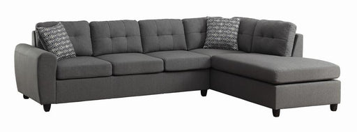 Stonenesse Contemporary Grey Sectional - Premium Sectional from Coaster Z2 Standard - Just $1098! Shop now at Furniture Wholesale Plus  We are the best furniture store in Nashville, Hendersonville, Goodlettsville, Madison, Antioch, Mount Juliet, Lebanon, Gallatin, Springfield, Murfreesboro, Franklin, Brentwood