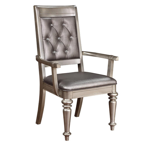 Bling Game Hollywood Glam Metallic Platinum Armchair - Premium Arm Chair from Coaster Z2 Standard - Just $200! Shop now at Furniture Wholesale Plus  We are the best furniture store in Nashville, Hendersonville, Goodlettsville, Madison, Antioch, Mount Juliet, Lebanon, Gallatin, Springfield, Murfreesboro, Franklin, Brentwood