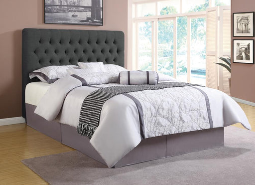 Chloe Transitional Charcoal Upholstered Full Bed - Premium Bed from Coaster Z2 Standard - Just $538! Shop now at Furniture Wholesale Plus  We are the best furniture store in Nashville, Hendersonville, Goodlettsville, Madison, Antioch, Mount Juliet, Lebanon, Gallatin, Springfield, Murfreesboro, Franklin, Brentwood
