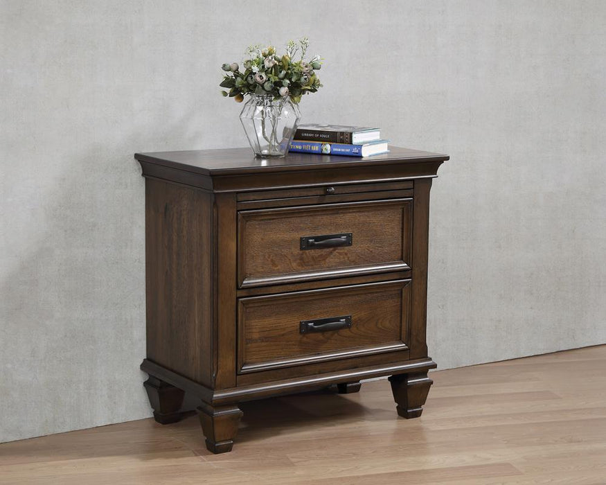 Franco Two Drawer Nightstand With Tray - Premium Nightstand from Coaster Z2 Standard - Just $328! Shop now at Furniture Wholesale Plus  We are the best furniture store in Nashville, Hendersonville, Goodlettsville, Madison, Antioch, Mount Juliet, Lebanon, Gallatin, Springfield, Murfreesboro, Franklin, Brentwood