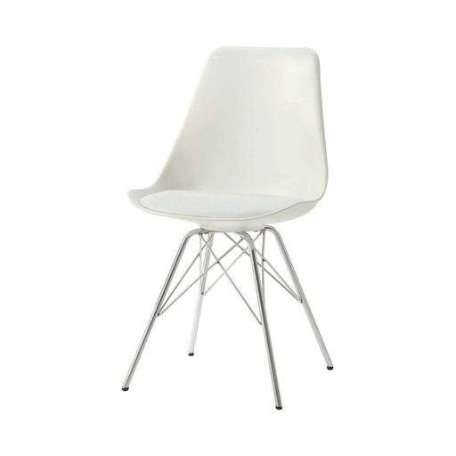 Lowry Contemporary White Dining Chair - Premium Dining Chair from Coaster Z2 Standard - Just $100! Shop now at Furniture Wholesale Plus  We are the best furniture store in Nashville, Hendersonville, Goodlettsville, Madison, Antioch, Mount Juliet, Lebanon, Gallatin, Springfield, Murfreesboro, Franklin, Brentwood