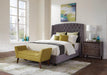 Pissarro Eastern King Tufted Upholstered Bed Grey - Premium Bed from Coaster Z2 Standard - Just $778! Shop now at Furniture Wholesale Plus  We are the best furniture store in Nashville, Hendersonville, Goodlettsville, Madison, Antioch, Mount Juliet, Lebanon, Gallatin, Springfield, Murfreesboro, Franklin, Brentwood