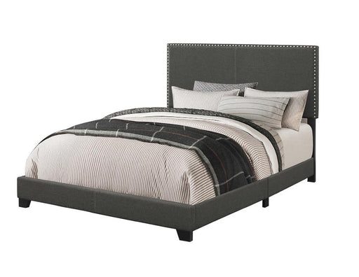 Boyd Full Upholstered Bed with Nailhead Trim Charcoal - Premium Bed from Coaster Z2 Standard - Just $198! Shop now at Furniture Wholesale Plus  We are the best furniture store in Nashville, Hendersonville, Goodlettsville, Madison, Antioch, Mount Juliet, Lebanon, Gallatin, Springfield, Murfreesboro, Franklin, Brentwood