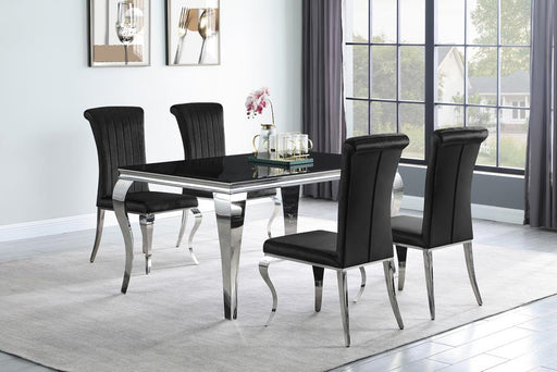 Barzini Dining Contemporary Black Dining Table - Premium Dining Table from Coaster Z2 Standard - Just $650! Shop now at Furniture Wholesale Plus  We are the best furniture store in Nashville, Hendersonville, Goodlettsville, Madison, Antioch, Mount Juliet, Lebanon, Gallatin, Springfield, Murfreesboro, Franklin, Brentwood