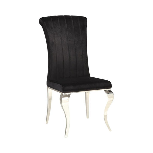Hollywood Glam Chrome Side Chair - Premium Dining Chair from Coaster Z2 Standard - Just $250! Shop now at Furniture Wholesale Plus  We are the best furniture store in Nashville, Hendersonville, Goodlettsville, Madison, Antioch, Mount Juliet, Lebanon, Gallatin, Springfield, Murfreesboro, Franklin, Brentwood